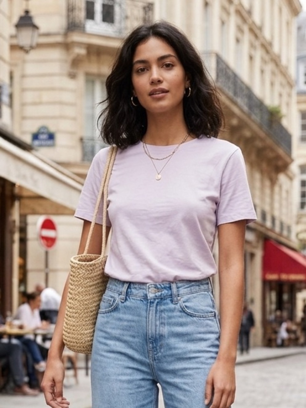 H&M Lilac Tee for Women